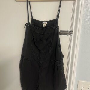 Women's Black Denim Overalls jumpsuit